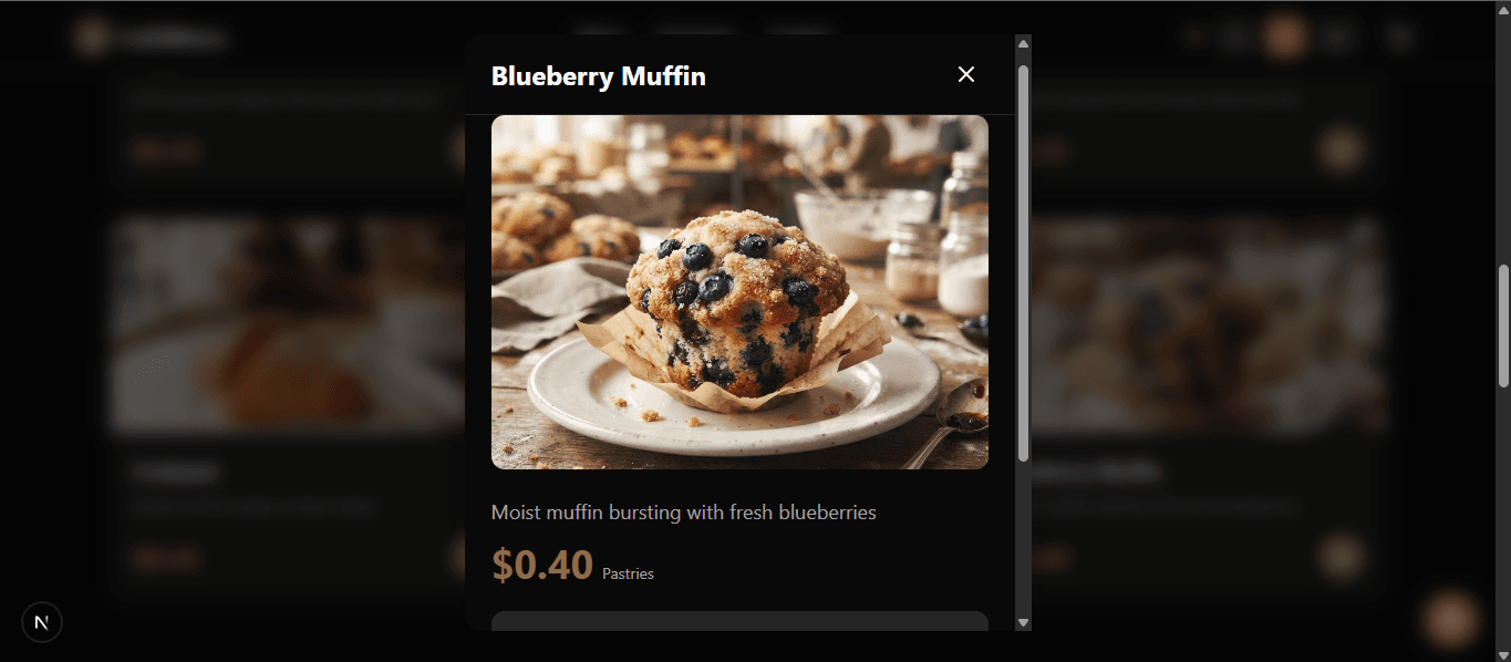 Shopping cart with selected items